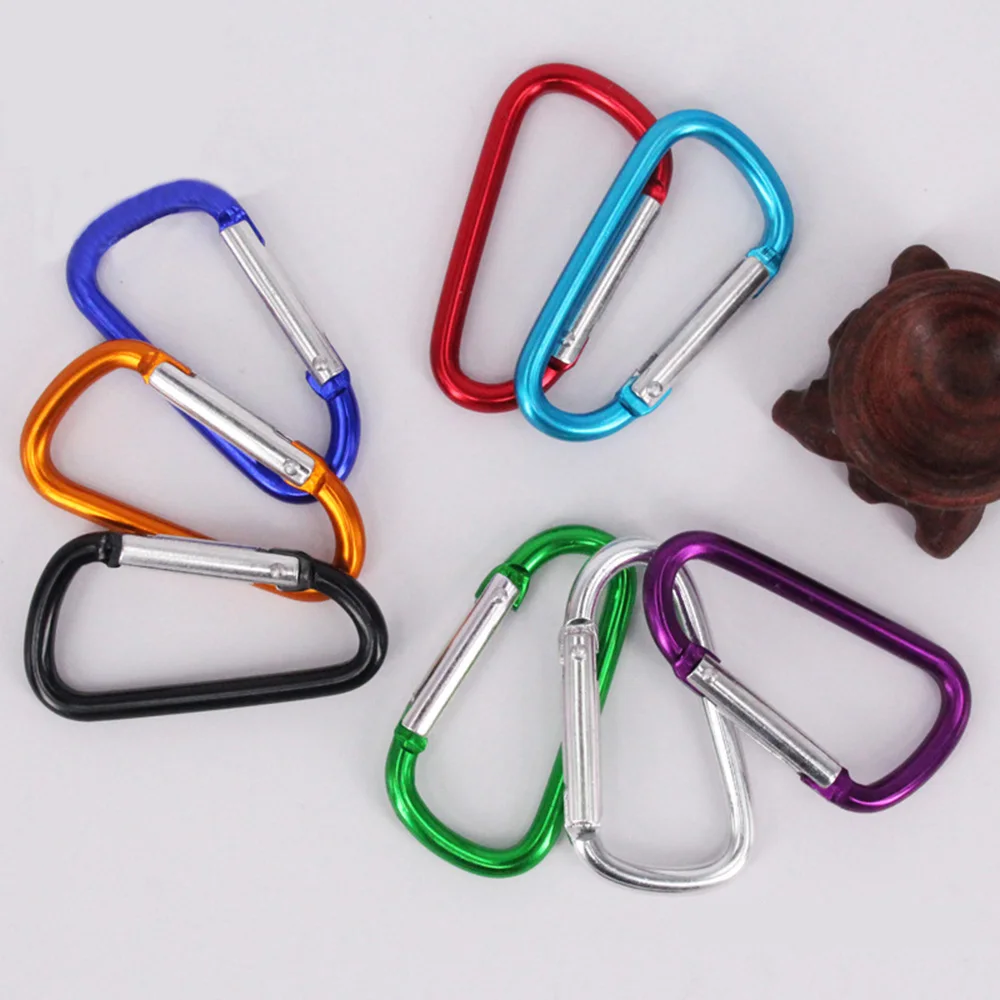 

6/10 шт. Многофункциональная кнопка для скалолазания, D-образное кольцо, карабин, зажим для кемпинга, металлическая алюминиевая безопасная Пр...