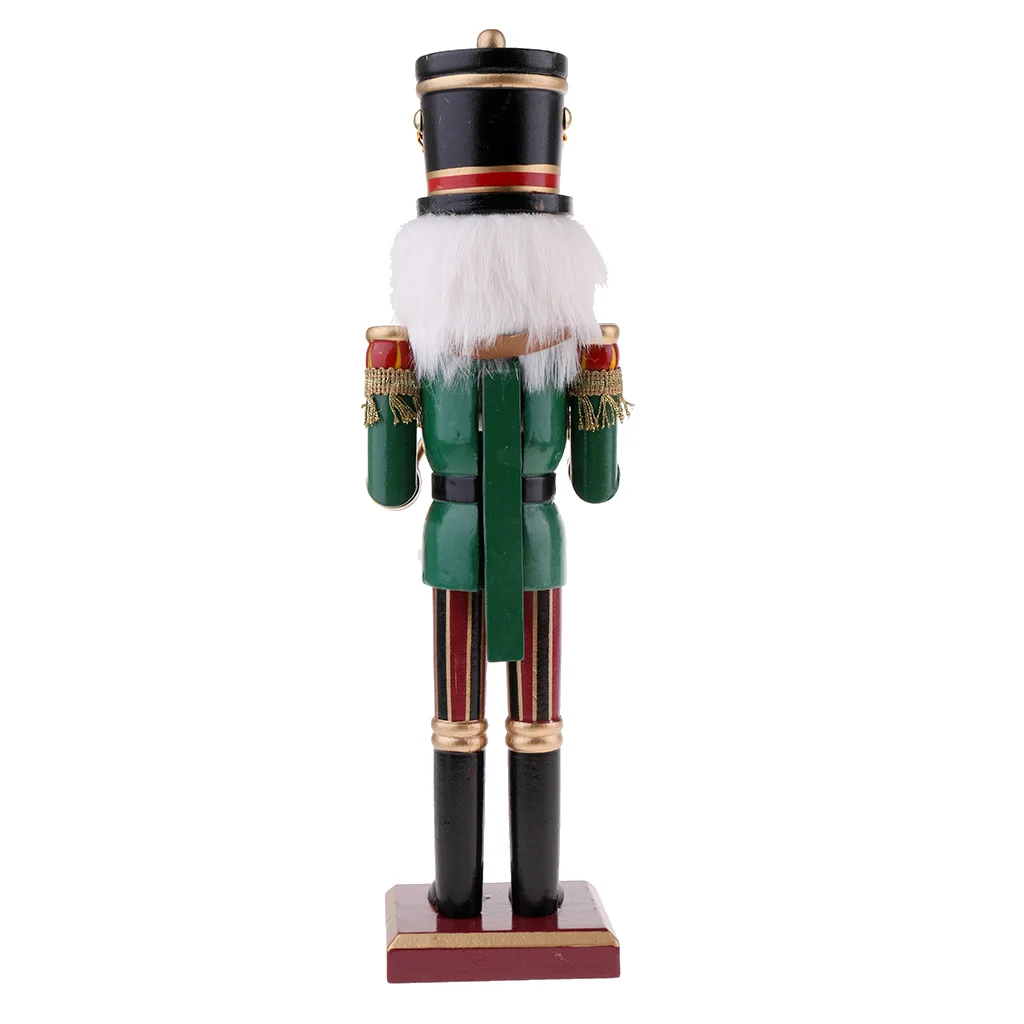 2Pcs/Lot 30cm Hand Painted Wooden Nutcracker King Drummer Solider Figurine Puppet Doll Toy Soldier Display Ornament | Дом и сад