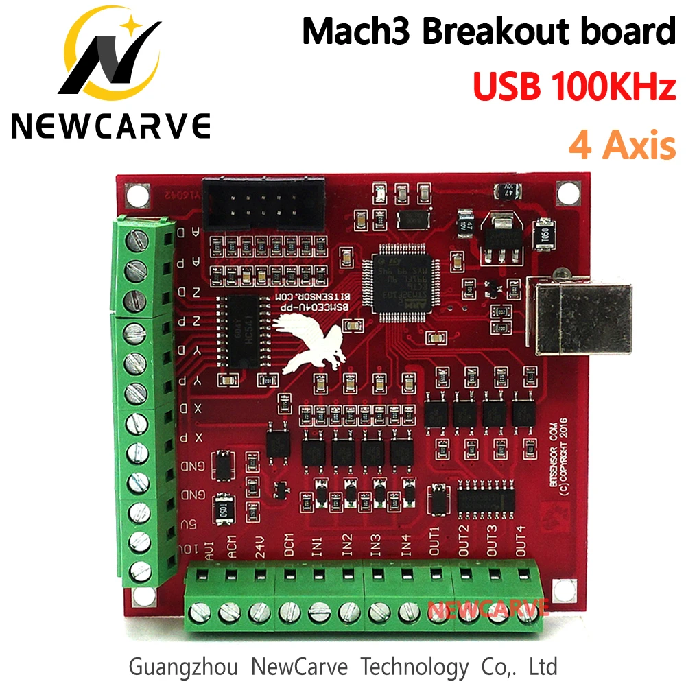 DIY CNC 4 осевая коммутационная плата MACH3 USB 100 кГц интерфейсный драйвер контроллер