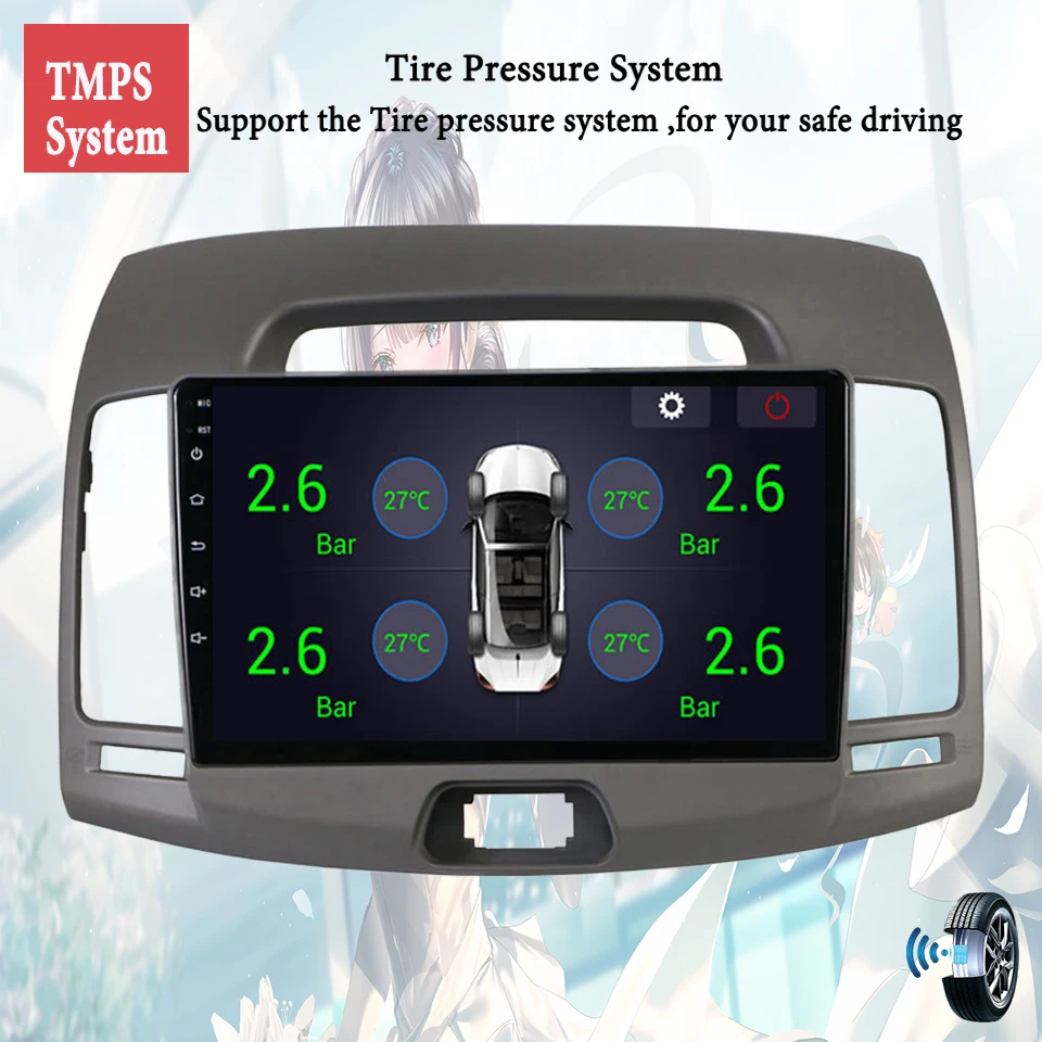 Автомагнитола для Hyundai Elantra мультимедийная система 07 + ips HD gps навигация аудио