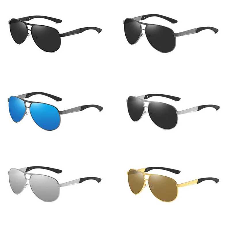 Classic Vintage Polarized Pilot Sunglasses Men Fashion Brand Designer Goggle Driving Mirror Lens Sun Glasses For Male UV400