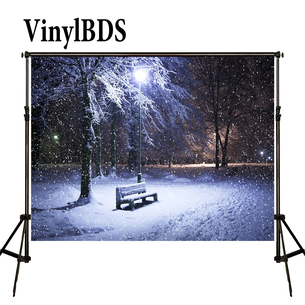 

VinylBDS зимний фон для фотосъемки освещение боке фон для фотосъемки декорации Снежный сад фото фон студия