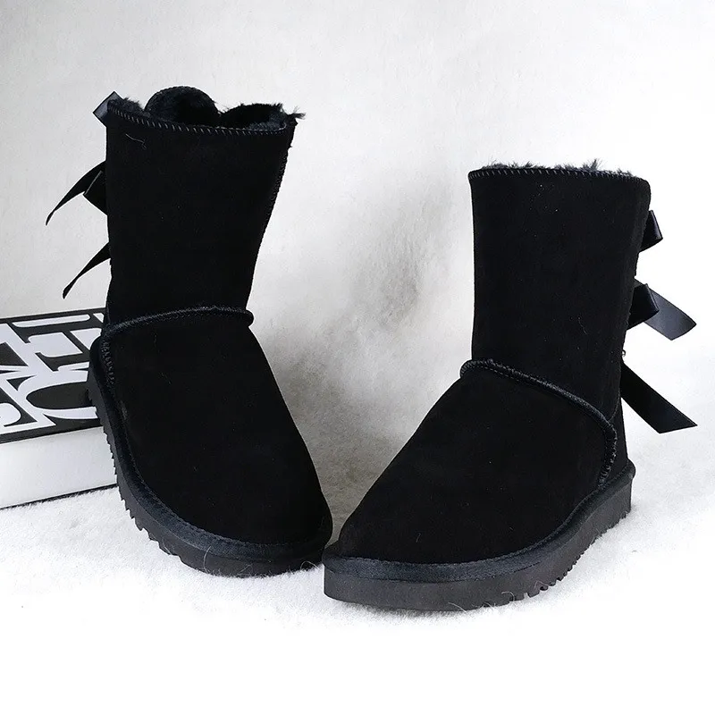 2020 сапоги до середины икры Брендовые женские зимние из натуральной воловьей кожи