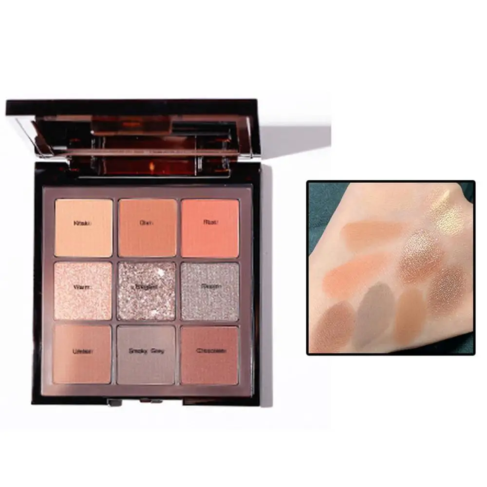 9 цветов неоновые тени для век Палитра Красочные водонепроницаемые блестящие