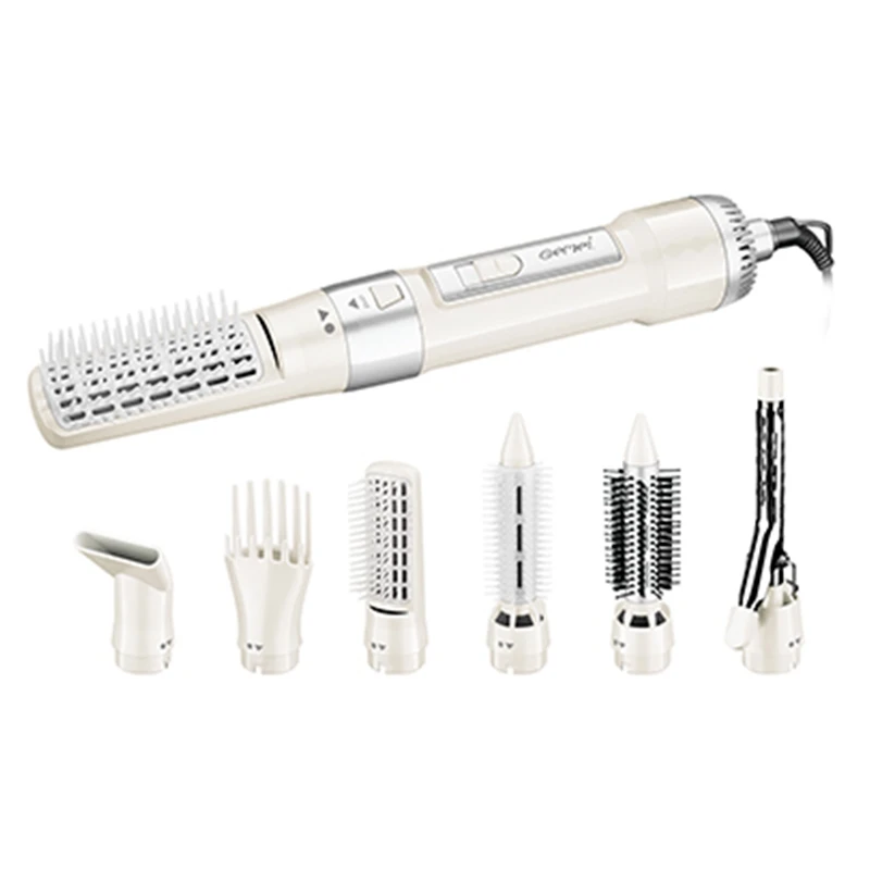 

7in1professional hot air styler brush hair dryer blow with nozzles comb curling iron roll styling hair dryer brush straightening
