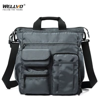 fashion office bag for men satchels waterproof handbag mini laptop tote bag multi pocket mens business messenger bags xa283zc