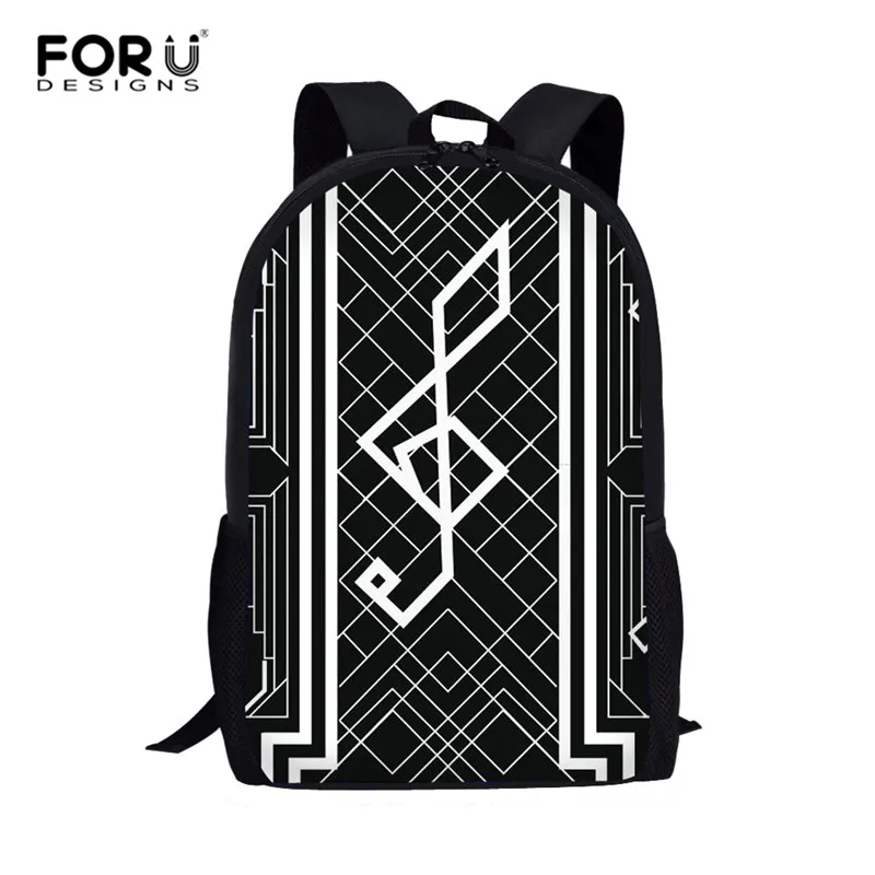 FORUDESIGNS/пианино, музыка, нота, женский рюкзак с принтом, Молодежные рюкзаки для девочек-подростков, женская школьная сумка на плечо, рюкзак mochila - Цвет: L5558C