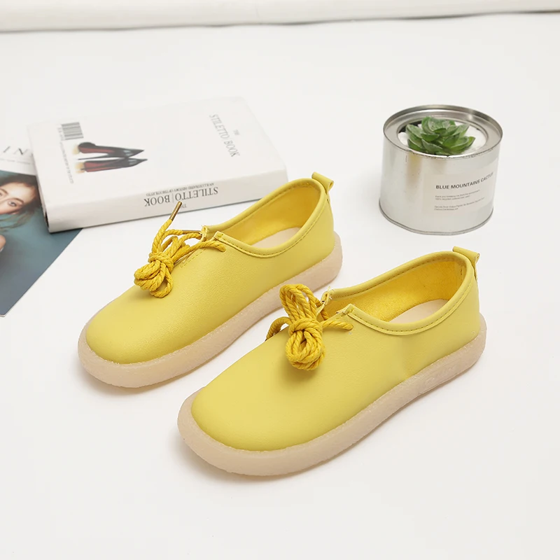 

Solid Leather Casual Shoes Woman Rubber Soft Bottom New Fashion Oxfords Women Shoes Female Lace Up Hollow Plus Size Ladies Shoes