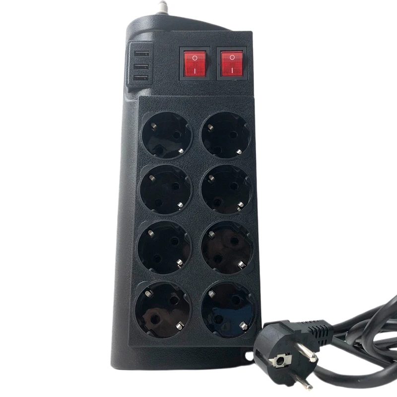 Удлинитель питания с европейской вилкой универсальный удлинитель USB для быстрой