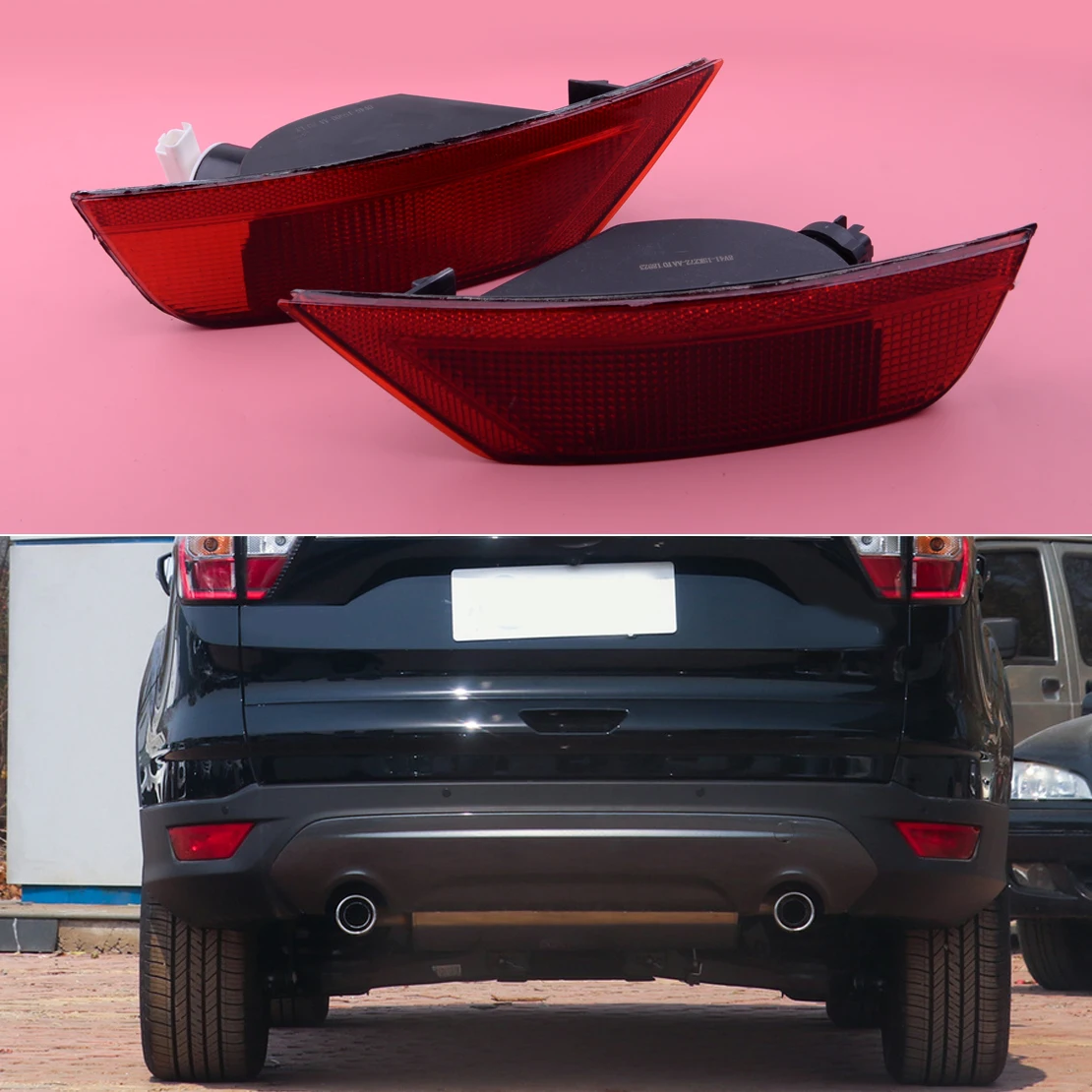 

DWCX New 1 Pair Left&Right Car Rear Tail Bumper Fog Light Lamp House fit for Ford Kuga MK2 2013 2014 2015 2016 2017 2018