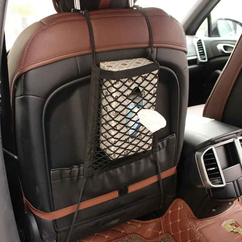 30*25cm Car Organizer Seat Back Storage Elastic Mesh Net Bag Between Luggage Holder Pocket for Auto Vehicles Styling | Автомобили и