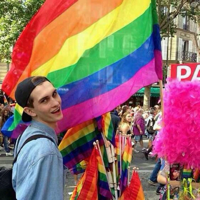 

90*150cm LGBT Rainbow Flag Peace Flags Banner Pride LGBT Flag Lesbian Gay Friendly Parade Flags Bunting Home Decor