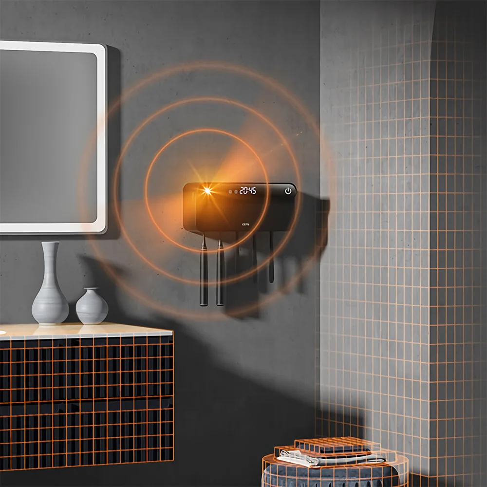 Умный держатель для зубных щеток настенный стерилизатор дезинфекция от УФ