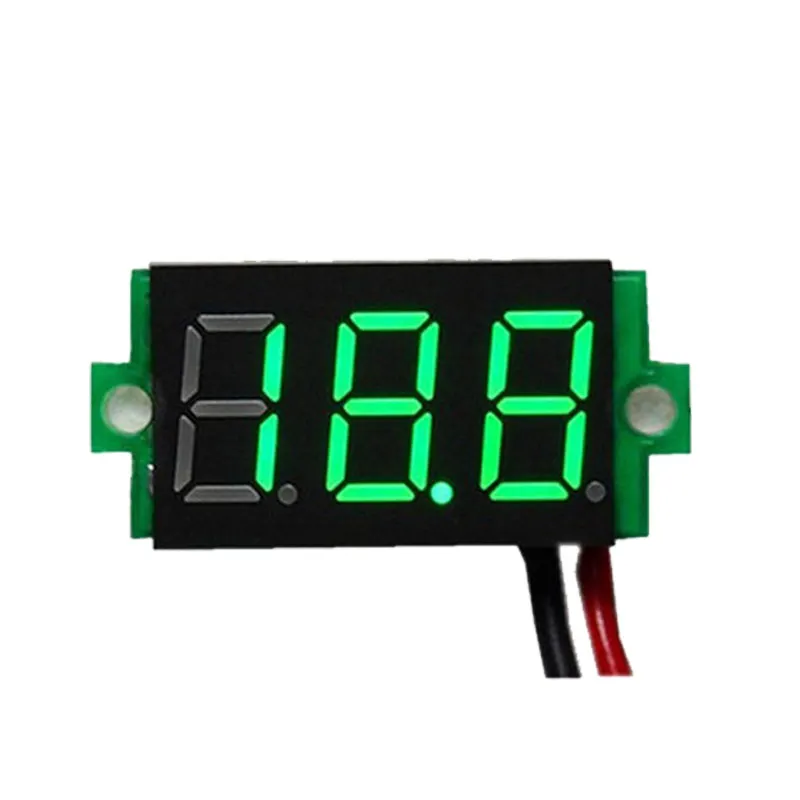 

1 Pcs Digital Voltmeter LED Display Mini 2/3 Wires Voltage Meter Ammeter High Accuracy Red/Green/Blue DC 0V-30V 0.36"