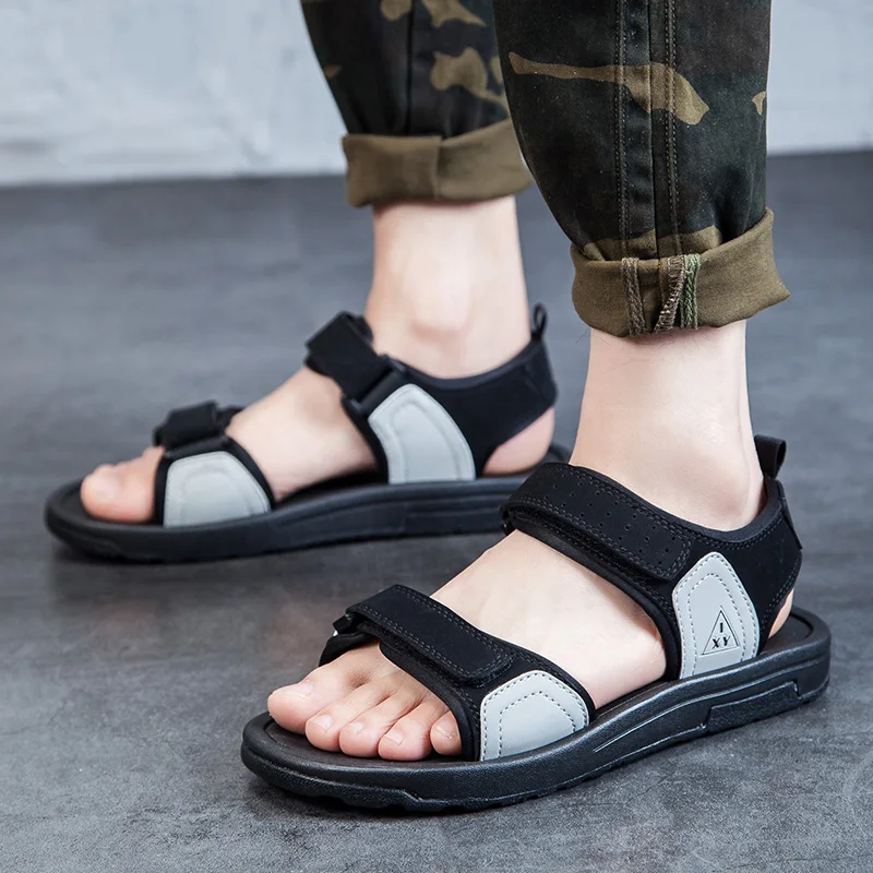 2020 Летняя обувь высокого качества уличные босоножки большие размеры мужские
