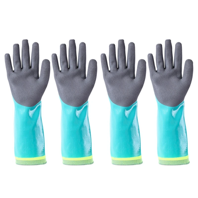 

4 Pcs Garden Stab-Resistant Cleaning Gloves, Chemical Resistance, Warm And Breathable, Suitable For All Seasons