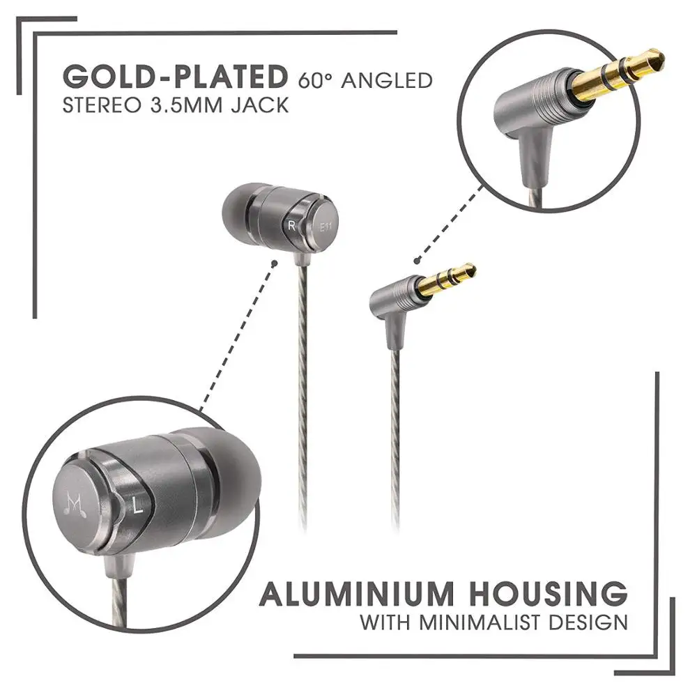 Проводные шумоизоляционные наушники вкладыши SoundMAGIC E11 мощные басовые Hi Fi