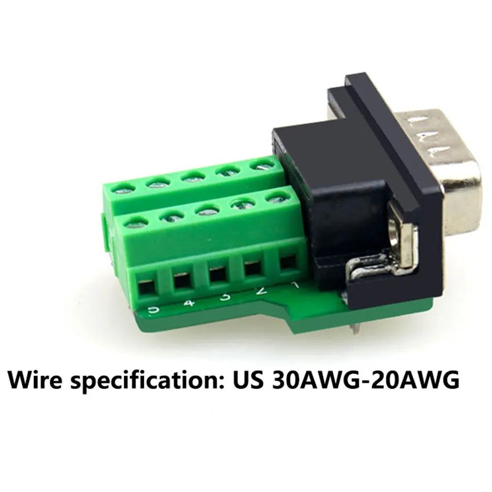 DB9 без сварки штекер RS232 9-контактный разъем последовательного порта RS485 RS422