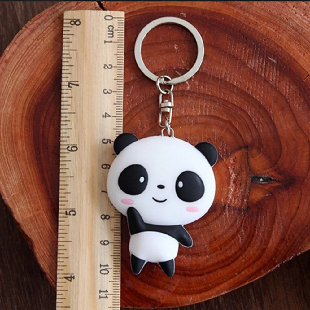 

cute Fashion wallet Keychain Key Ring Panda purse Cartoon animal Key Chain Car Bag pendant Key Ring gift for girls