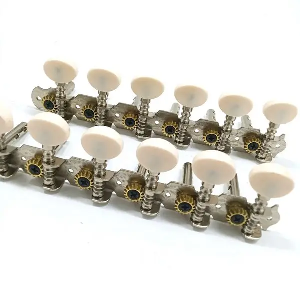 

12 Strings Acoustic Guitar Tuning Pegs Chrome Plated Machine Heads 6L 6R Acoustic Guitar Instruments Accessory Part