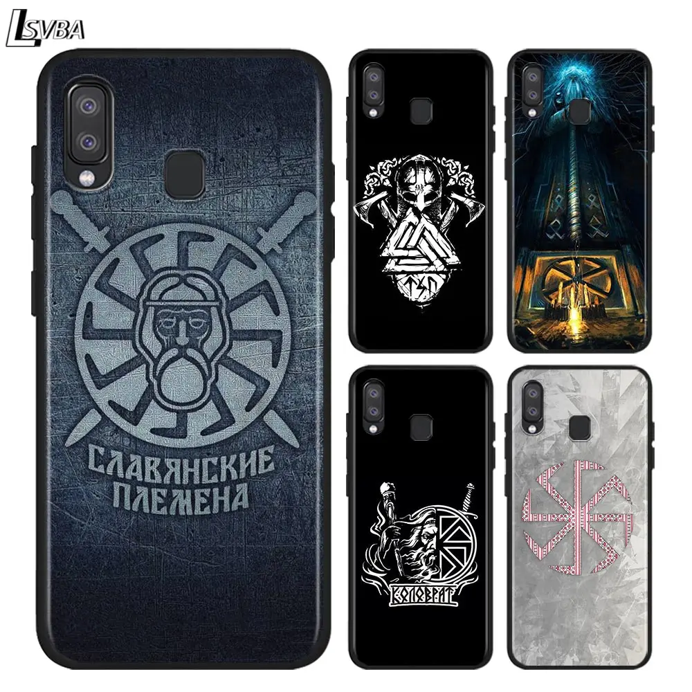 

Slavic Viking symbol Kolovrat Shockproof Phone Case for Samsung Galaxy A90 A80 A70S A60 A50S A40 A20E A20 A10S Soft Black Cover