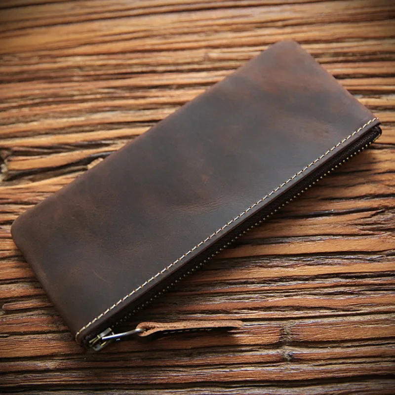 Чехол-карандаш ручной работы из натуральной кожи винтажная сумка воловьей на