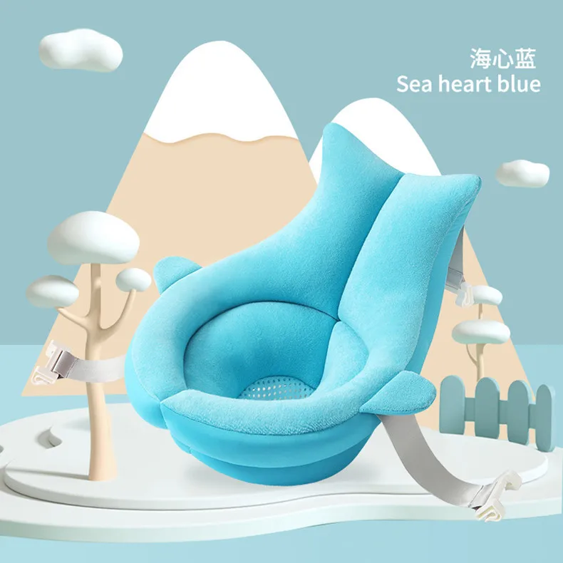 Alfombrilla de ba&ntilde;o de seguridad para beb&eacute;, coj&iacute;n antideslizante para ducha, asiento de ba&ntilde;era, ba&ntilde;ador flotante infantil, soporte de seguridad suave-4