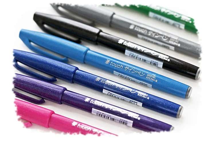 6 шт. 12 шт Япония Pentel кисть Art Maker ручка Цвет пуля аксессуары для журналов ленточками на Ручка для рисования школьные принадлежности