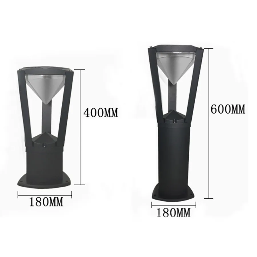 

Thrisdar 2pcs Outdoor Garden Villa Fence Post Lawn Lamp Waterproof Modern LED Lawn Light Courtyard Park Landscape Pillar Light