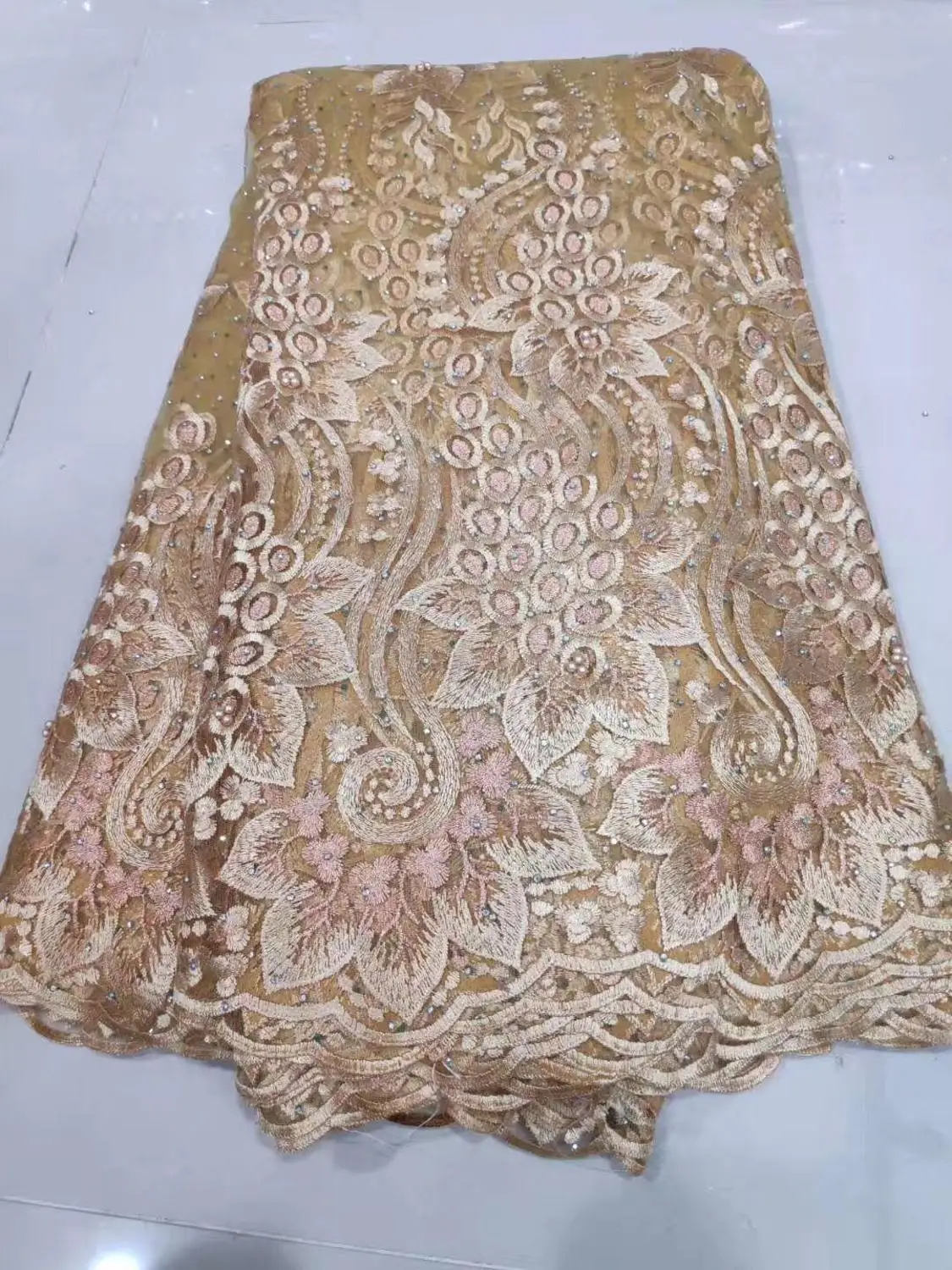 Белая африканская кружевная ткань ткани с вышивкой французским кружевом 2019