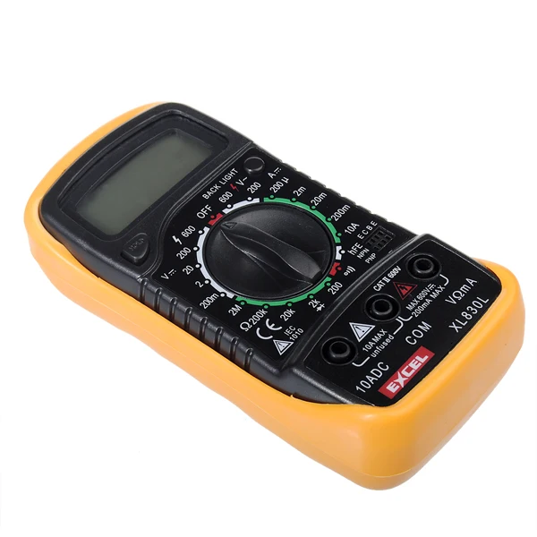 XL830L цифровой мультиметр Вольтметр Амперметр мультиметр AC/DC Напряжение Amp ток сопротивление тестер метр Синяя подсветка