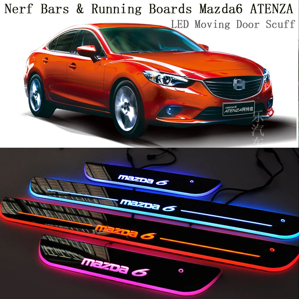 4 шт./лот Стайлинг Автомобильный светодиодный Накладка на порог для движущейся