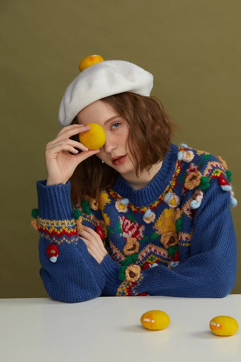 Baize joker beret express чехол креативный фетровый Трилби несушек яичный желток художника