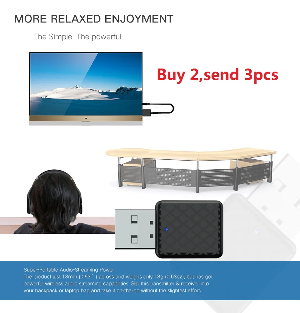 S6 Bluetooth 5.0 Аудио Приемник Передатчик Мини Стерео AUX RCA USB 3.5 мм Джек Для ТВ ПК Автомобильный Комплект Беспроводной Адаптер