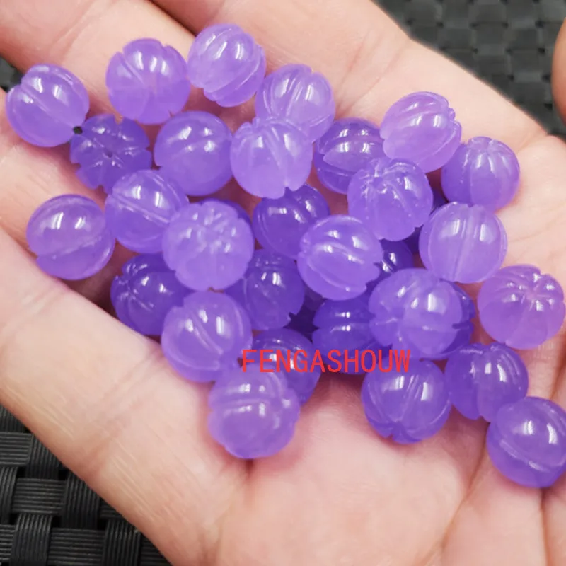 

Лидер продаж, натуральные фиолетовые бусины в форме тыквы, ожерелье ручной работы, браслет, аксессуары для изготовления ювелирных изделий, ...