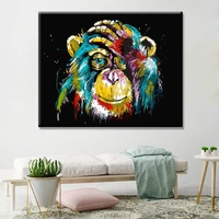 nordic abstract gorilla canvas painting monkey animals poster painting wall art cuadros for living room home decor