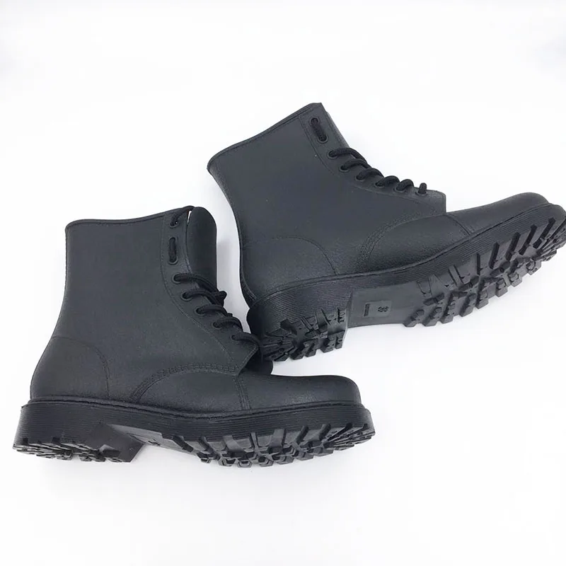 Модные ПВХ водонепроницаемые туфли Aleafalling изысканные римские ботильоны на