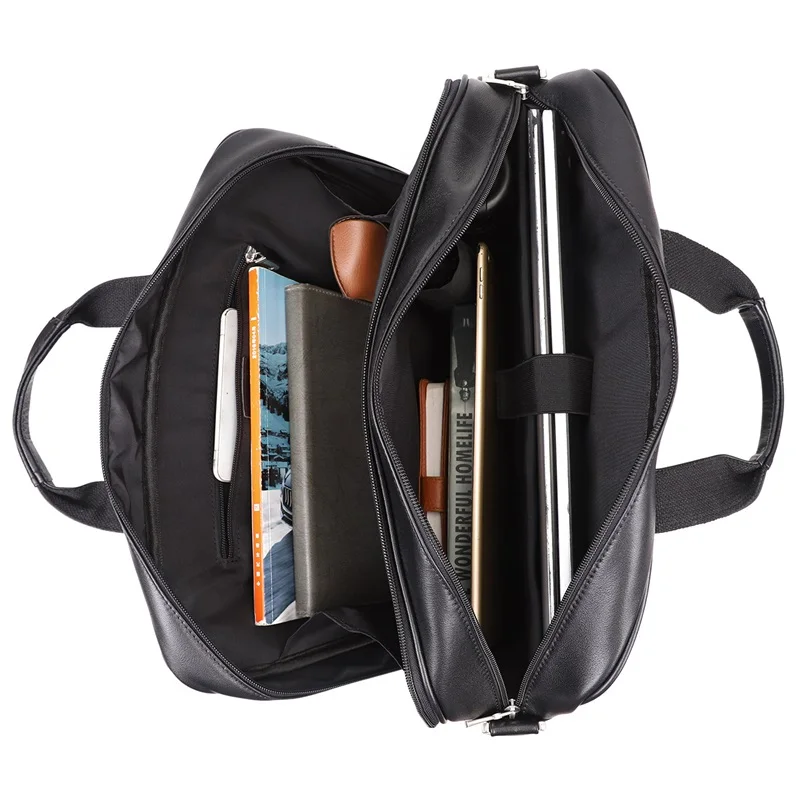 Мужской портфель из натуральной кожи сумка для ноутбука деловая дорожная с