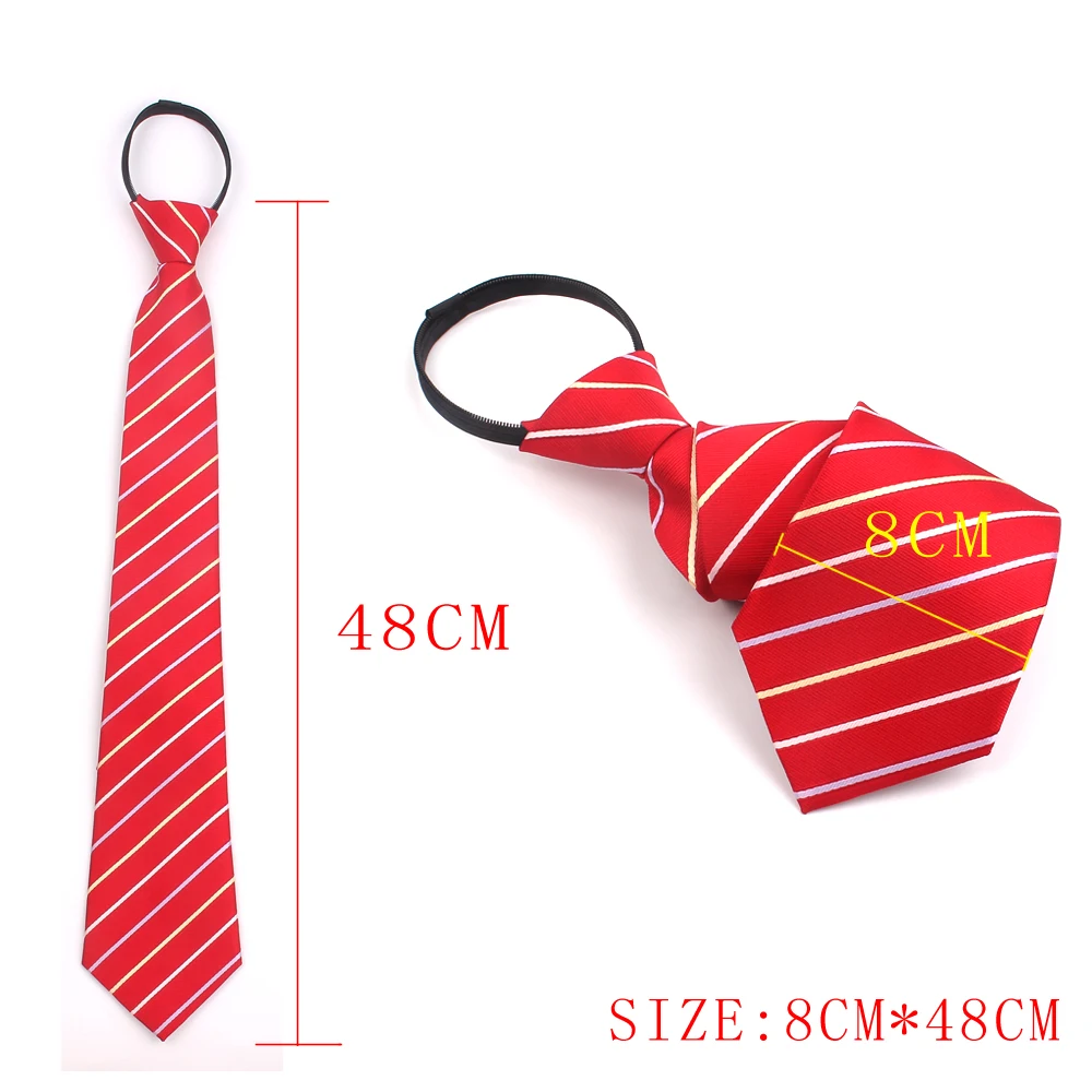 Simple Zipper Ties For Men Women Striped Mens Tie Business Wedding 8cm Wide Skinny Neck Casual Slim Red Purple Necktie | Аксессуары для