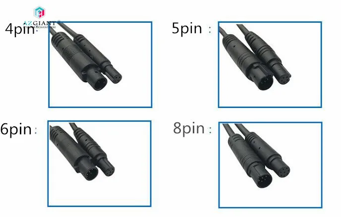 4PIN 5PIN 6PIN 8PIN автомобильный RCA Удлинительный кабель для камеры заднего вида