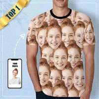 m yescustom girlfriend dog face seamless photo men all over print for couple t shirt birthday gift customize my face photo tee