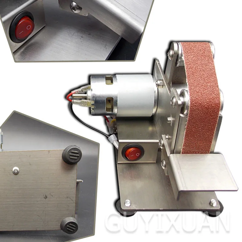 Электрический DC многофункциональный настольный ленточный станок плоский мини