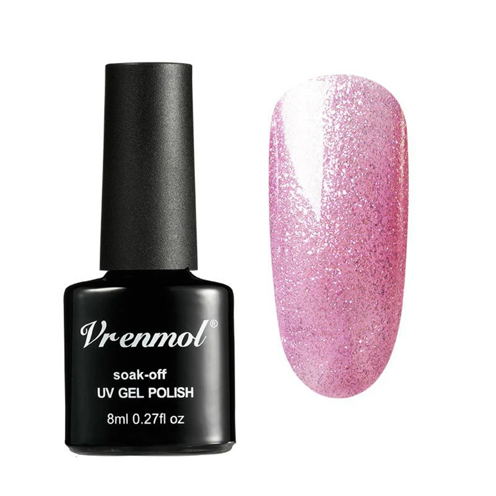 1Pc Glitter Gel Polish Soak Off UV LED Nail Art Varnish Shining Long Lasting Base Suitable to apply on UV gel nails, acrylic