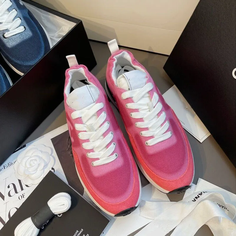 

Женские кроссовки для бега, роскошные брендовые розовые повседневные модные дизайнерские кроссовки для бега на открытом воздухе, 2021