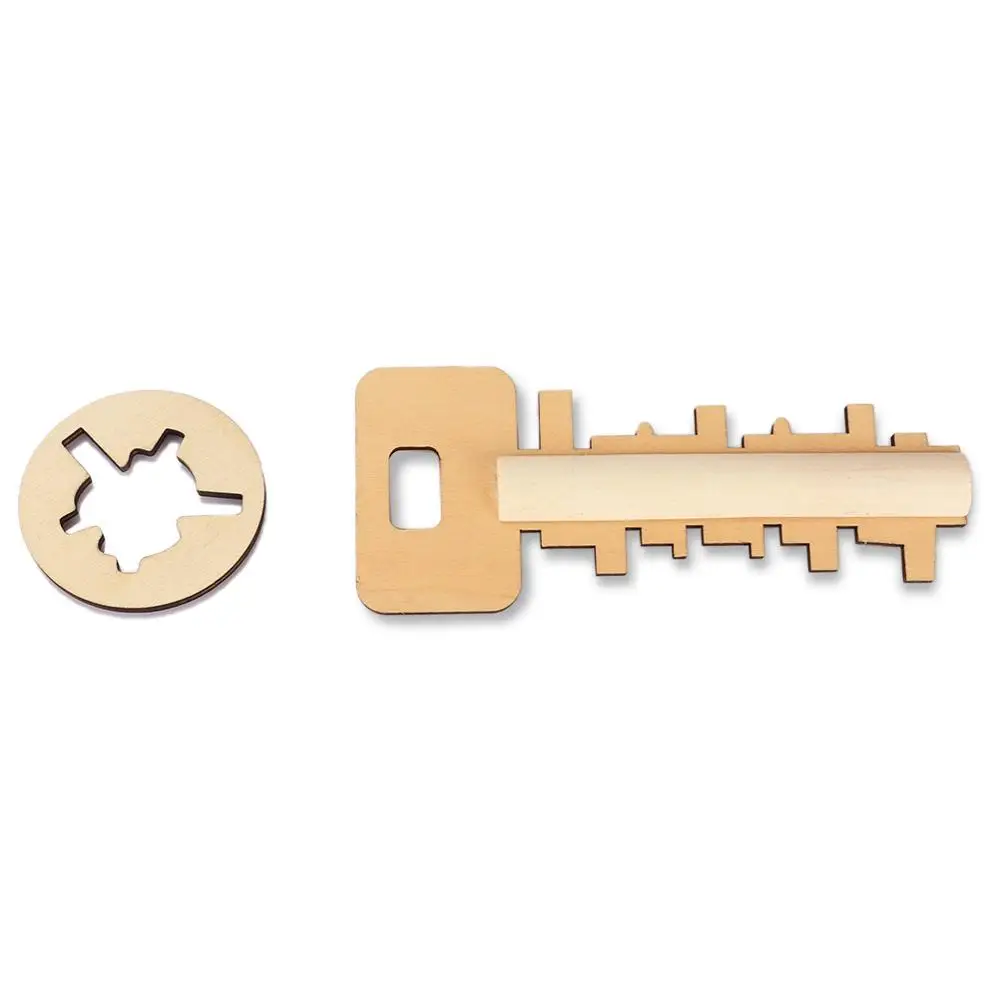 Смешные игрушки Kong Ming Lock деревянная игрушка головоломка для разблокировки ключа