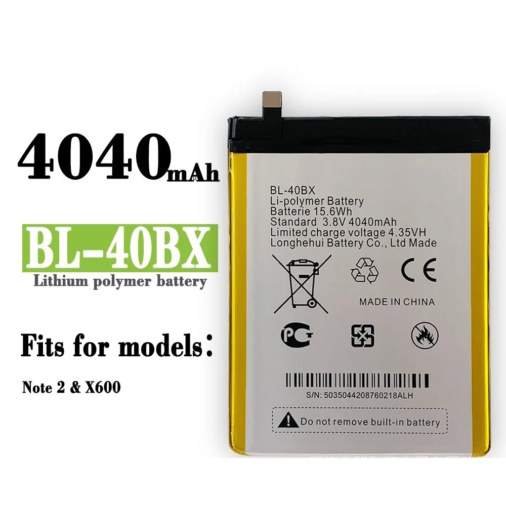 

Применимый аккумулятор infin ix note 2x600 BL-40BX большой емкости Встроенная литиевая батарея