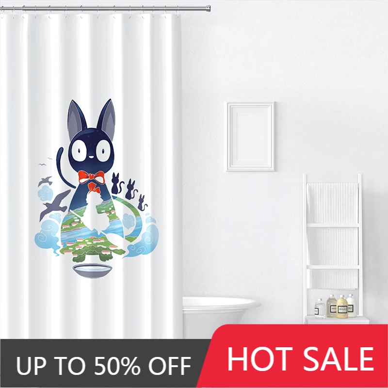 

Cat Beer Sailor Girl FlameTattoo Customization Household Merchandise Bathroom Products Shower Curtains Waterproof Moisture-Proof