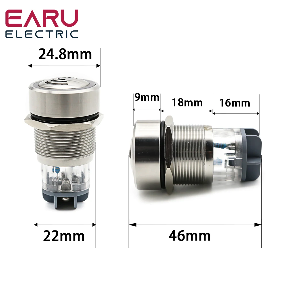 Ультракороткая светодиодсветодиодный лампа-вспышка IP67 22 мм | Обустройство дома