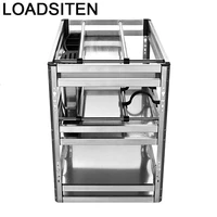 Rack Organizer Pantries Cestas Corredera Almacenaje Armario Platos Stainless Steel Cocina Cuisine Cozinha Kitchen Cabinet Basket
