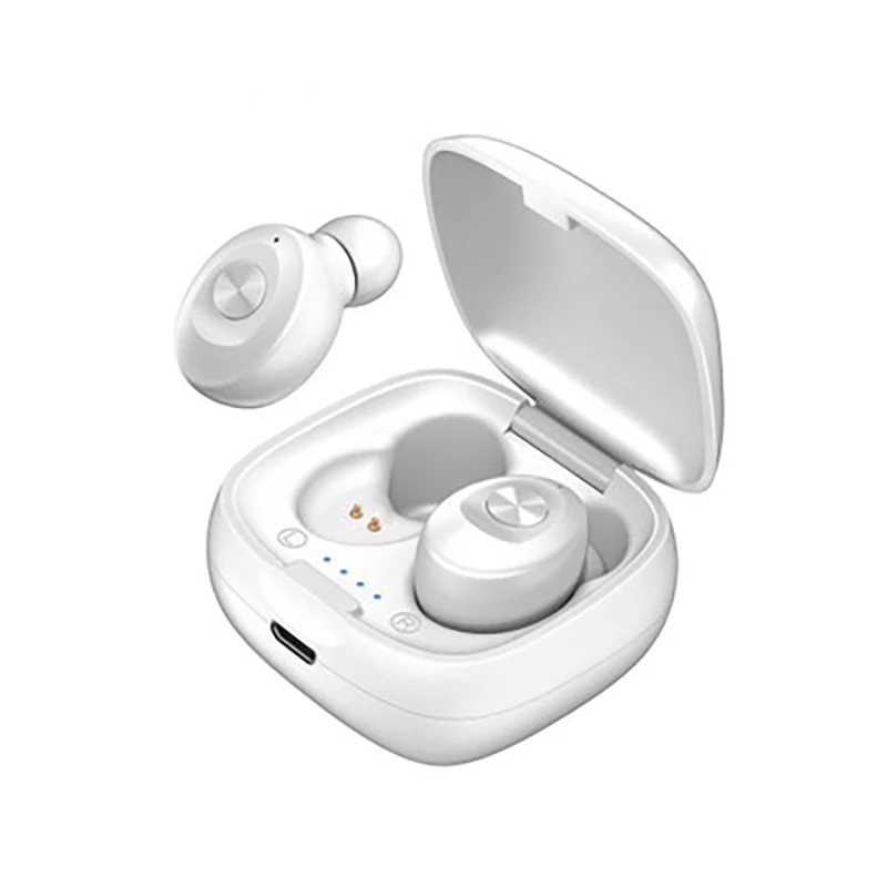 Беспроводные наушники TWS 5,0 спортивные стерео с микрофоном Bluetooth наушники для мобильного телефона samsung Беспроводная bluetooth-гарнитура - Цвет: white